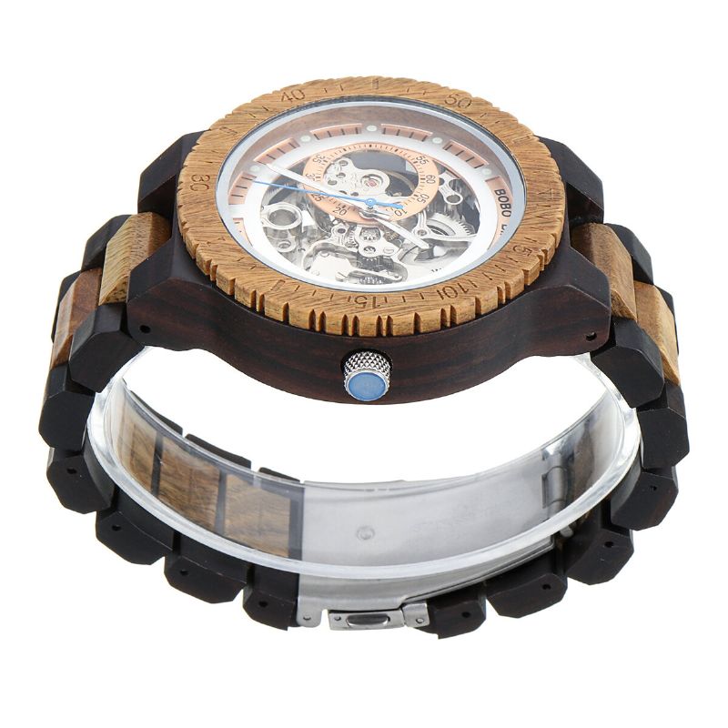 Bobo Bird R05 Männer Holz Leuchthand Armbanduhren Mechanische Uhr