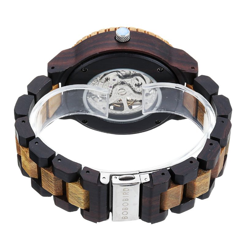 Bobo Bird R05 Männer Holz Leuchthand Armbanduhren Mechanische Uhr