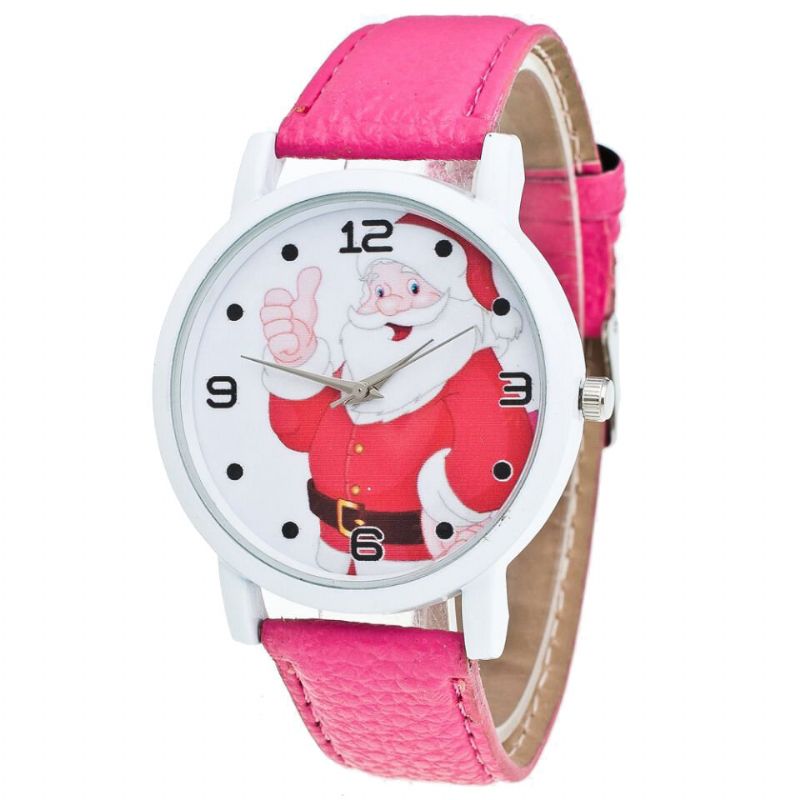 Cartoon Santa Thumbs Up Cute Fahsion Kid Watch Quarzuhr