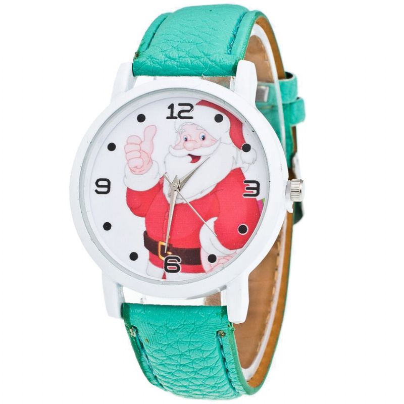 Cartoon Santa Thumbs Up Cute Fahsion Kid Watch Quarzuhr