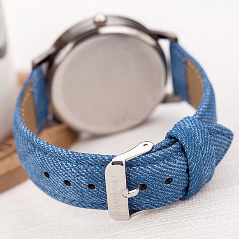 Casual Black Horse Desert Dial Allgleiches Denim Strap Herren Quarzuhr Armbanduhr