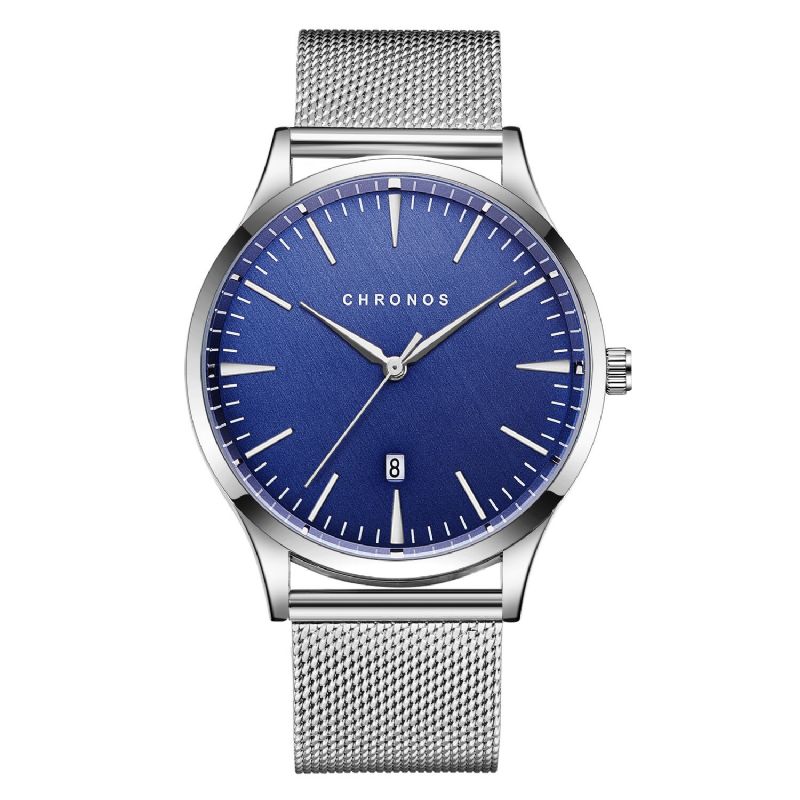 Casual Style Wasserdichte Herren-armbanduhr 40 mm Hardlex-zifferblatt Ultradünne Quarzuhr