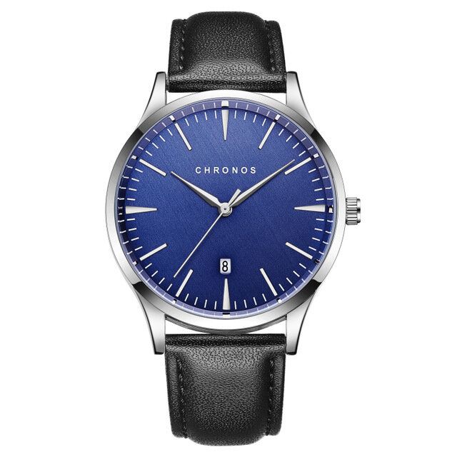 Casual Style Wasserdichte Herren-armbanduhr 40 mm Hardlex-zifferblatt Ultradünne Quarzuhr