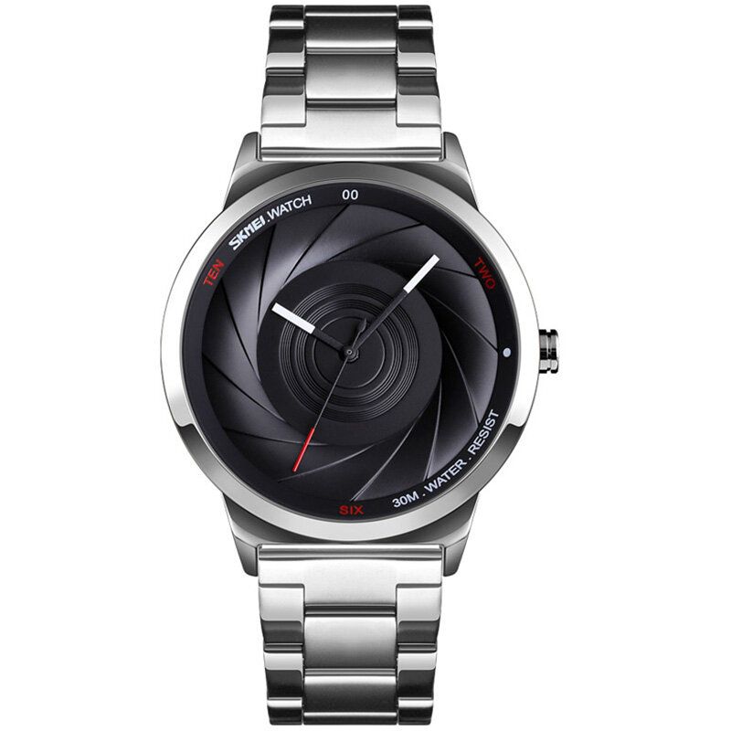 Fashion Business Style Herrenuhr 3d Dail Wasserdichte Edelstahl-quarzuhren