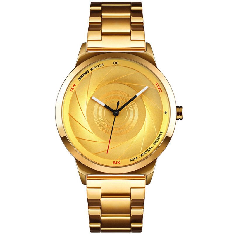 Fashion Business Style Herrenuhr 3d Dail Wasserdichte Edelstahl-quarzuhren