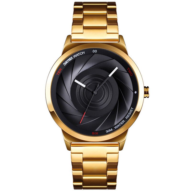 Fashion Business Style Herrenuhr 3d Dail Wasserdichte Edelstahl-quarzuhren