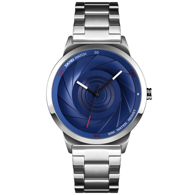 Fashion Business Style Herrenuhr 3d Dail Wasserdichte Edelstahl-quarzuhren