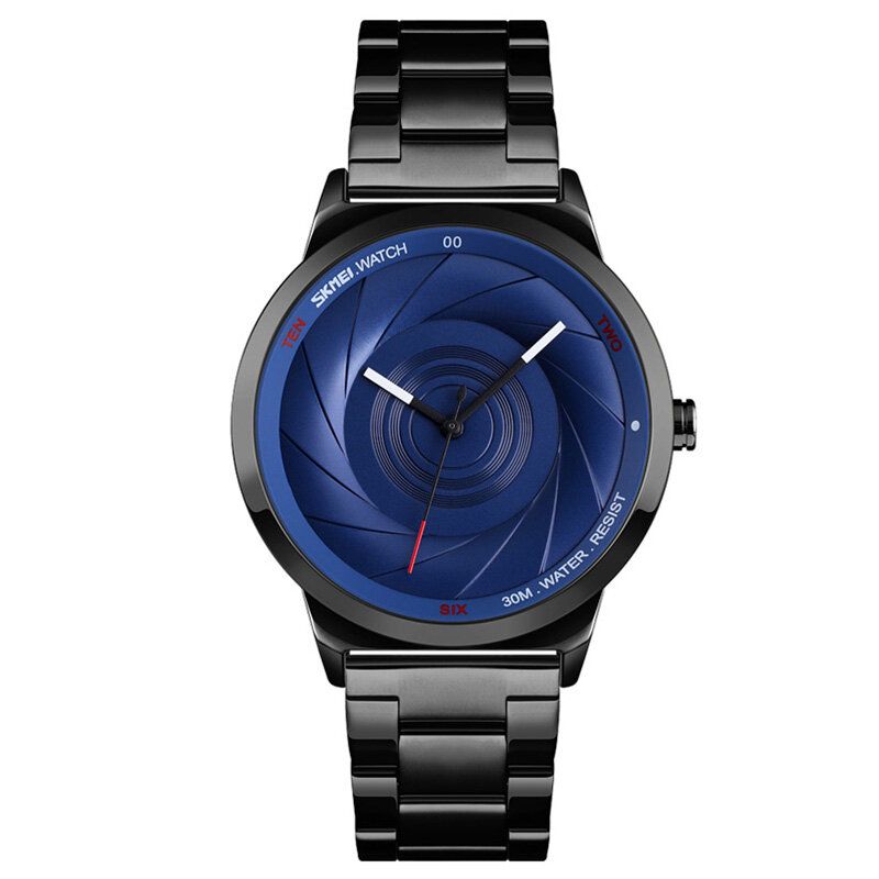 Fashion Business Style Herrenuhr 3d Dail Wasserdichte Edelstahl-quarzuhren