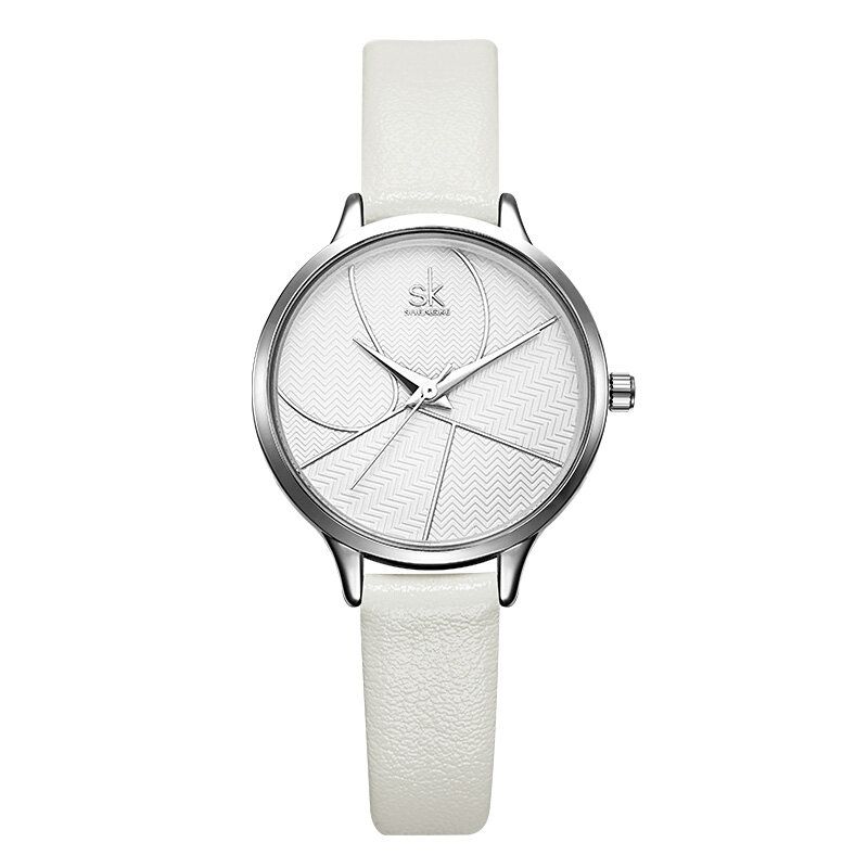 Fashion Simple Dial Auffälliges Lederband Damen Quarzuhr