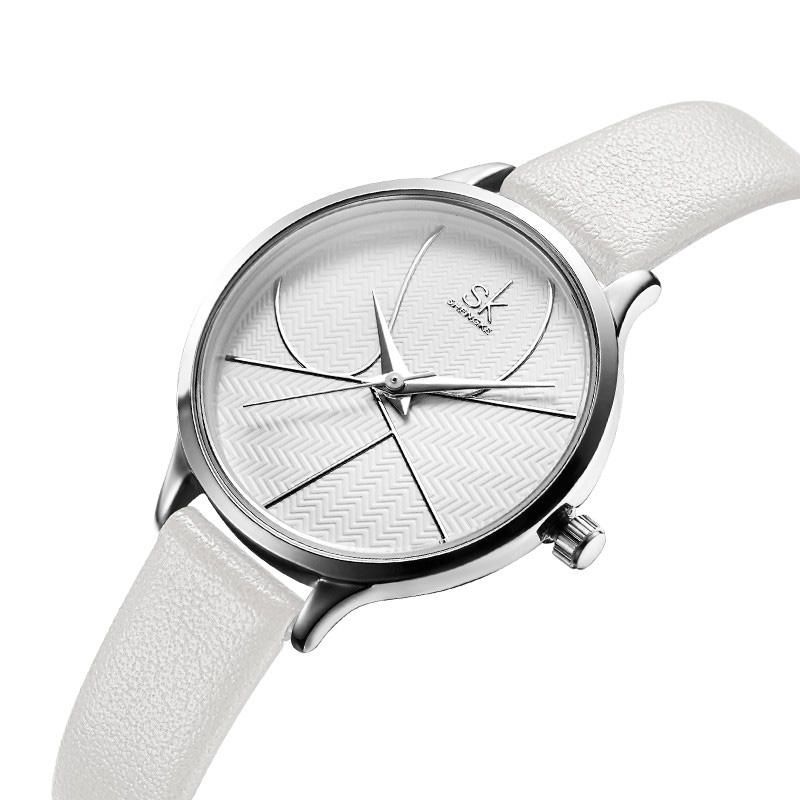 Fashion Simple Dial Auffälliges Lederband Damen Quarzuhr