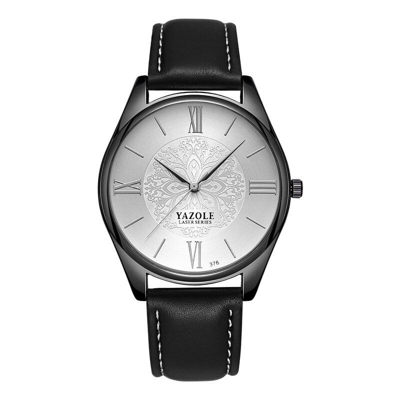 Fashion Simple Dial Lederband Herrenuhr Quarzuhr