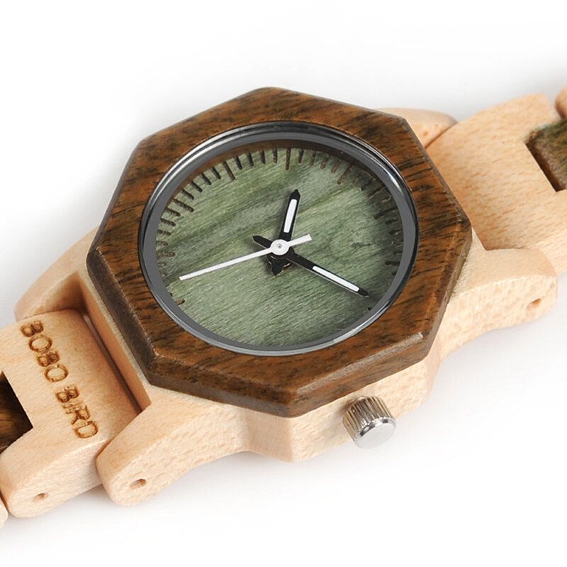 Leichte Modische Armbanduhr Aus Holz Quarzuhr Mit Kleinem Zifferblatt