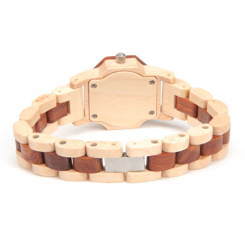 Leichte Modische Armbanduhr Aus Holz Quarzuhr Mit Kleinem Zifferblatt