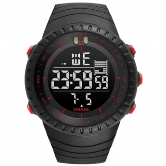 Smael Outdoor Led Display Digitaluhr Multifunktions Silikonband Sport Herrenuhr