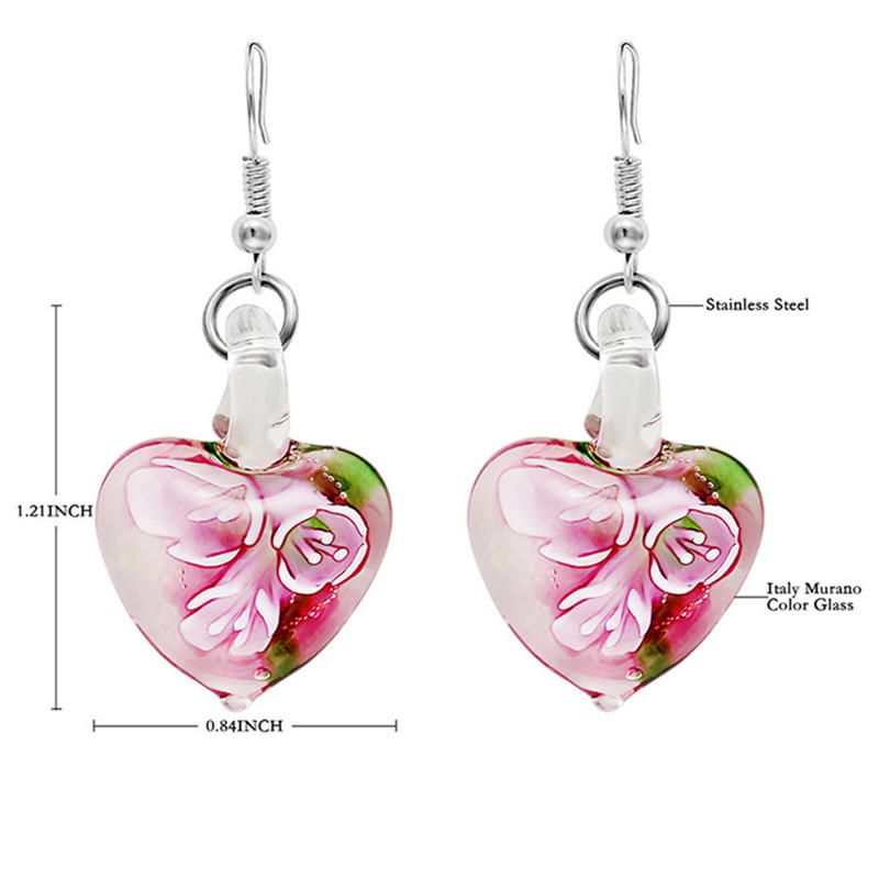 Böhmischer Kreativer Leuchtender Ethnischer Schmuck-ohrring-blumen-muster-herz-baum-ohrring Für Frauen