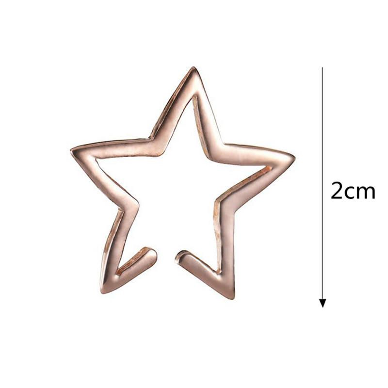 Punk Hollow Star Damen Ohrring Kein Piercing Ohrclip Für Damen Mädchen Party Modeschmuck