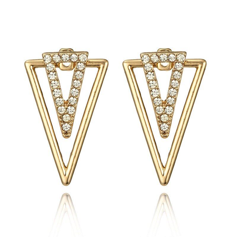 Vintage Triangle Ohrring Strass Hallow Ohrringe Vorne Hängende Ohrringe Für Frauen