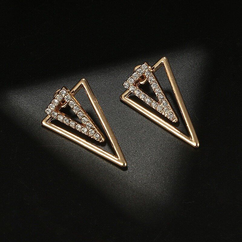 Vintage Triangle Ohrring Strass Hallow Ohrringe Vorne Hängende Ohrringe Für Frauen