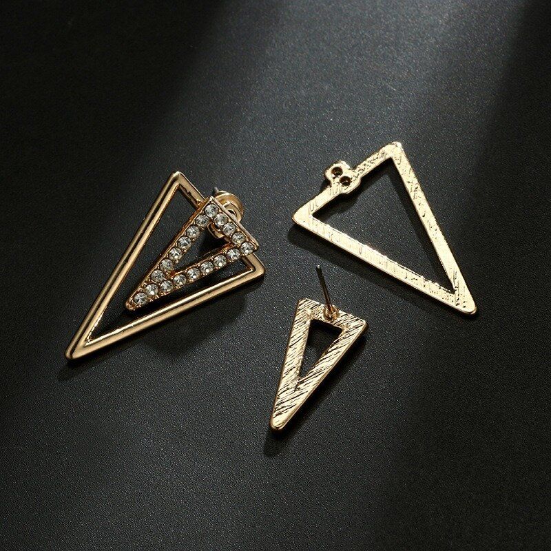 Vintage Triangle Ohrring Strass Hallow Ohrringe Vorne Hängende Ohrringe Für Frauen