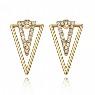 Vintage Triangle Ohrring Strass Hallow Ohrringe Vorne Hängende Ohrringe Für Frauen