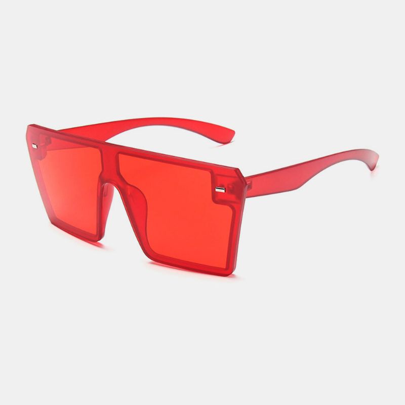 Einteilige Damen-sonnenbrille In Übergröße Reteo Mit Quadratischer Form Heller Farbe Und Persönlichkeit