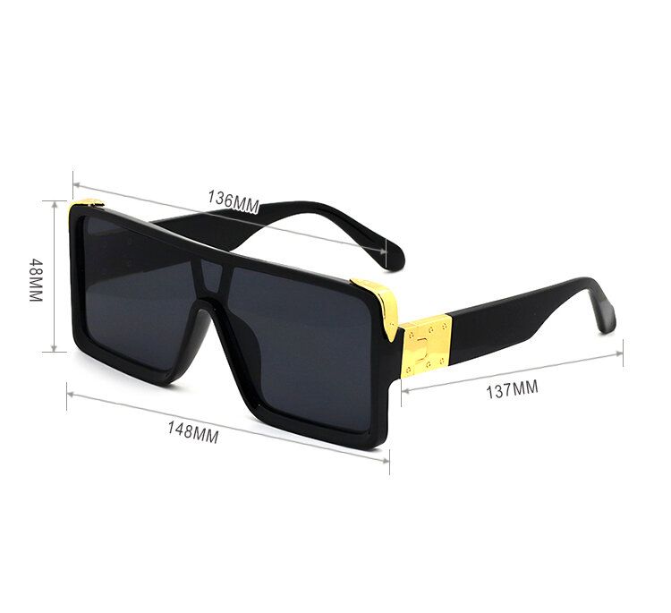 Einteilige Damen-vollrahmen-persönlichkeits-lässige Outdoor-uv-schutz-sonnenbrille In Quadratischer Form