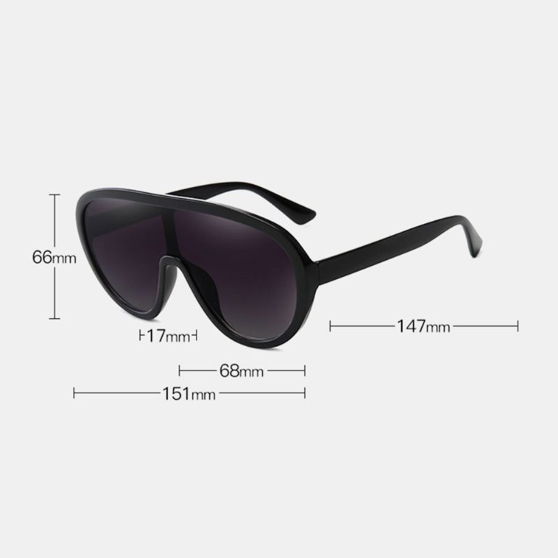 Einteilige Unisex-sonnenbrille Mit Großem Rahmen Uv-schutz Modische Sonnenbrille