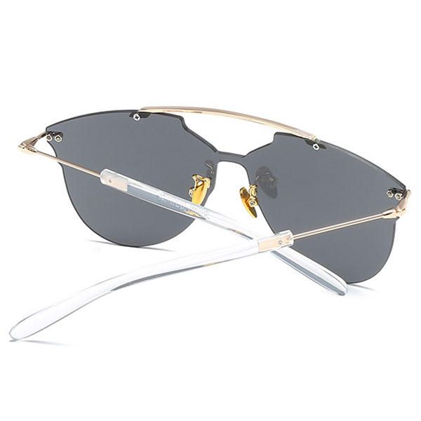 Männer Frauen Dünne Sonnenbrille Mit Metallrahmen Lässige Outdoor-anti-uv-hd-brille