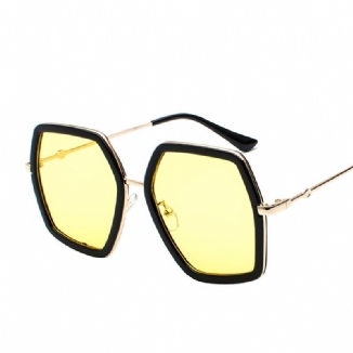 Mehrfarbige Sonnenbrille Mit Eckigem Rahmen Sonnenbrille Mit Metallrahmen