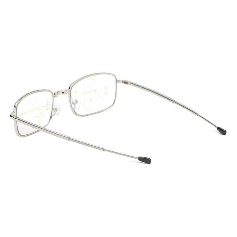 Unisex Faltbare Verfärbte Anti-blaulicht-multifokus-anti-ermüdungs-flexible Quadratische Lesebrille