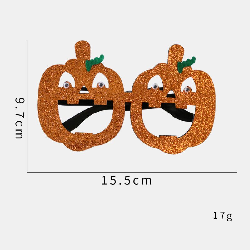 Unisex Filztuch Halloween Brille Kinder Spinne Kürbis Totenkopf Lustige Party Deko Brille