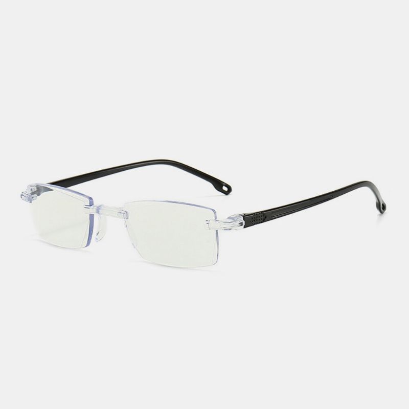 Unisex-lesebrille Mit Anti-blaulicht Rahmenlos Hd-diamantbesatz Bi-light Dual-use-lesebrille Presbyopie-brille