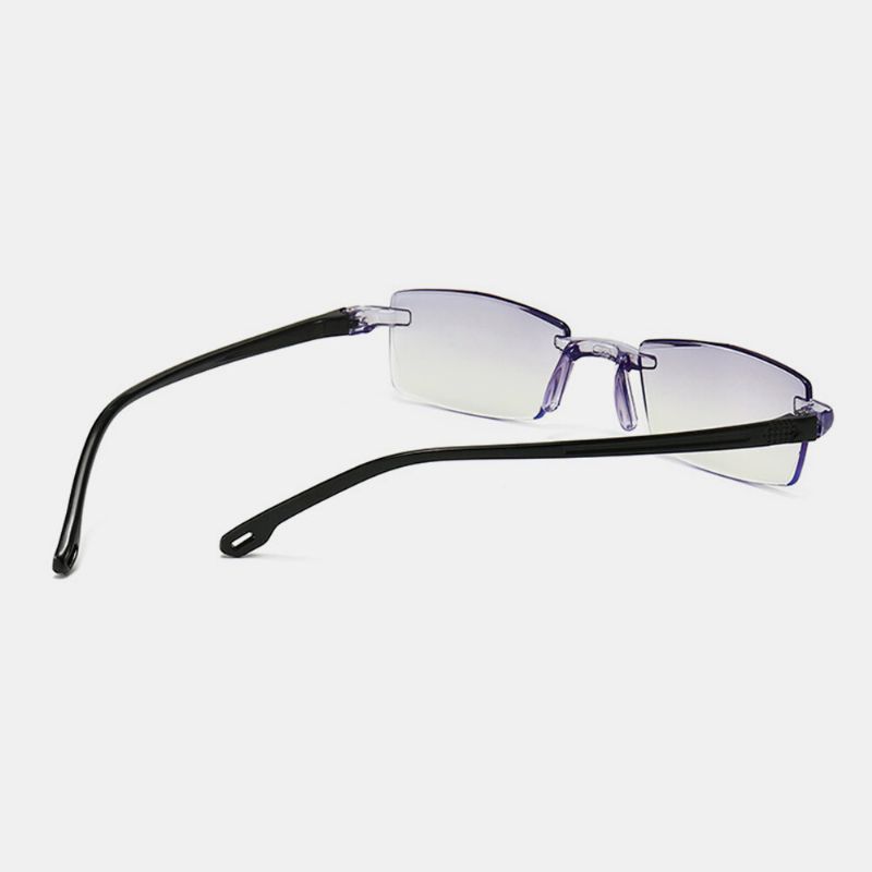 Unisex-lesebrille Mit Anti-blaulicht Rahmenlos Hd-diamantbesatz Bi-light Dual-use-lesebrille Presbyopie-brille