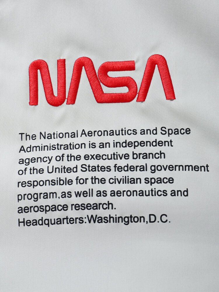 Bestickte Nasa-buchstaben-freizeitjacken Mit Reißverschlusstaschen Und Baseballkragen Für Herren