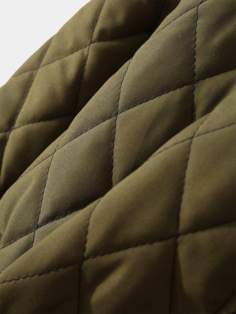 Männer Retro-trend Lattice Velvets Feste Freizeitjacken Mit Kordelzug Und Kapuze