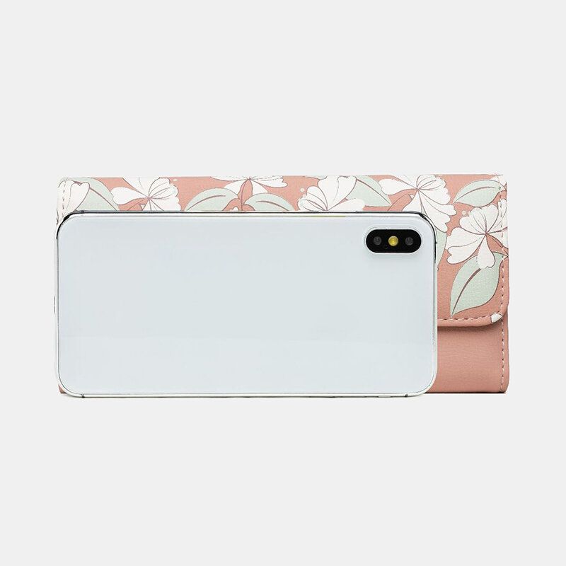 Damen Pflanzen 9 Kartenfächer Floral Trifold Portemonnaie