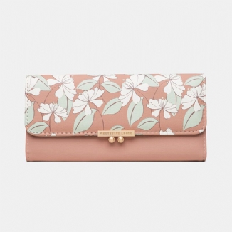 Damen Pflanzen 9 Kartenfächer Floral Trifold Portemonnaie