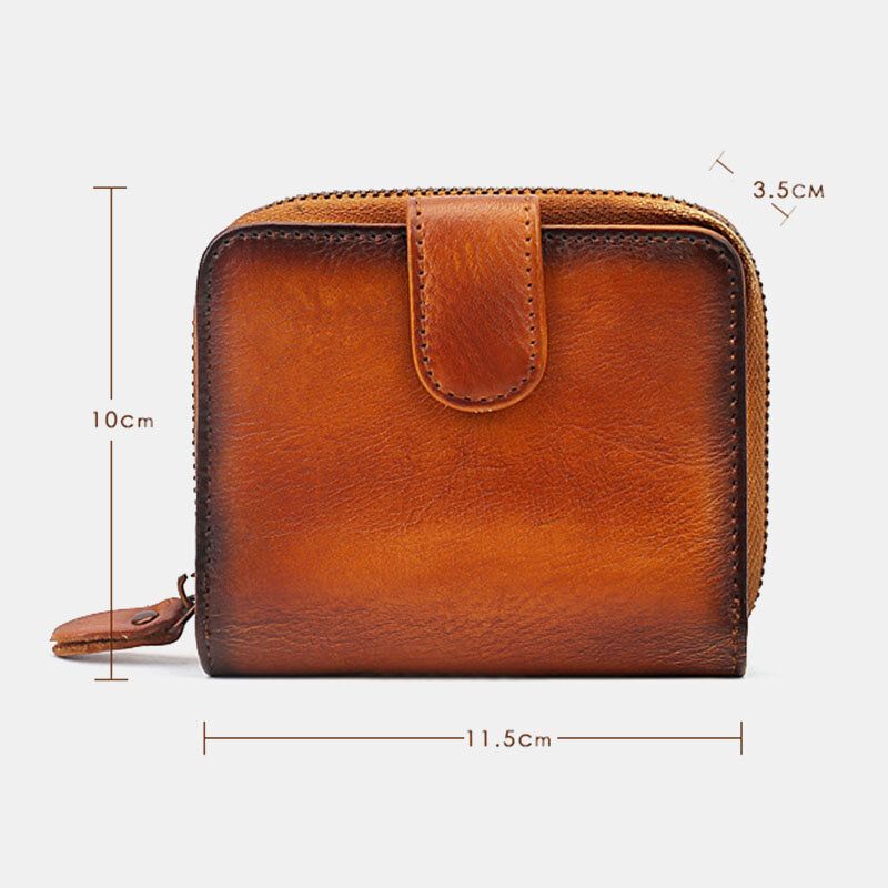 Ekphero Herren Retro Weiches Leder Kurz Multifunktion Multi-kartensteckplatz Kartenetui Geldscheinklammer Geldbörse Brieftaschen