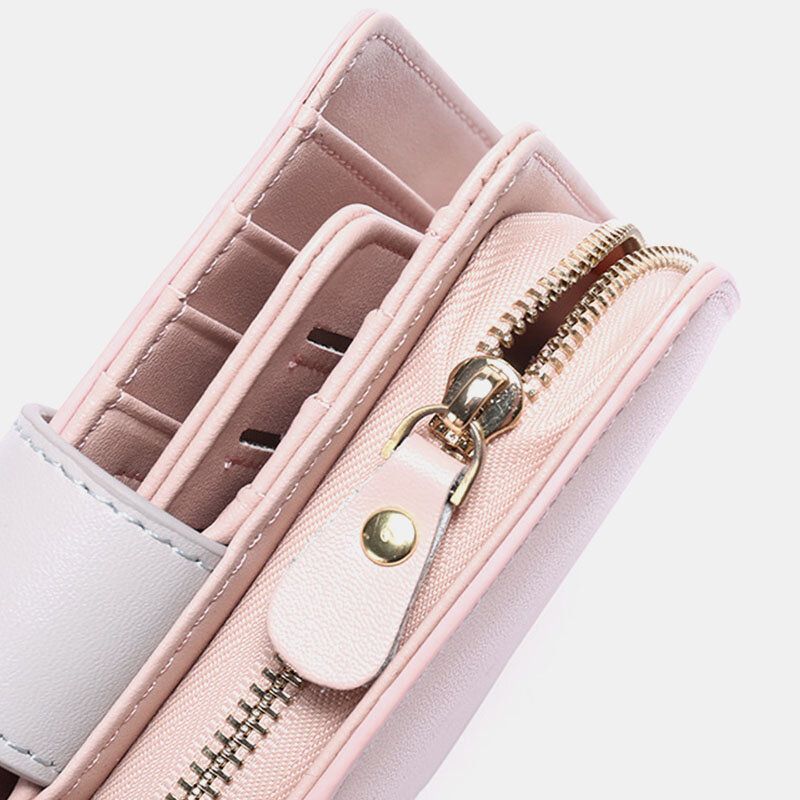 Frauen Echtes Leder Rfid Anti-diebstahl Multi-slots Bifold Wallet Purse Clutches Bag