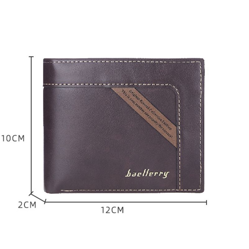 Herren-kunstleder-weinlese-leichtgewichts-trifold-brieftasche Weiche Retro-brieftasche Mit Mehreren Kartenfächern