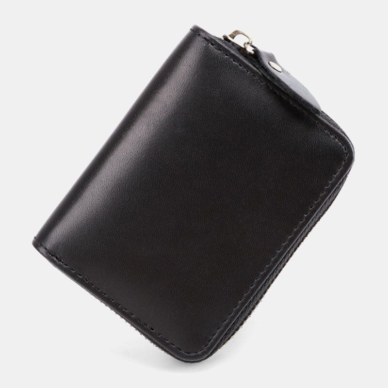 Herren Rindsleder Organ Wallet Rfid Antimagnetischer Multi-card Slot Kartenhalter Geldscheinklammer Kartenetui