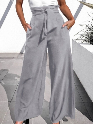 Damenhose Aus 100 % Polyester Mit Plissierten Seitentaschen