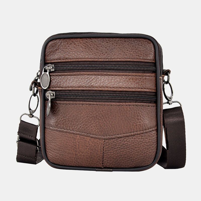 Business-crossbody-tasche Mit Großem Fassungsvermögen Aus Echtem Leder Für Herren