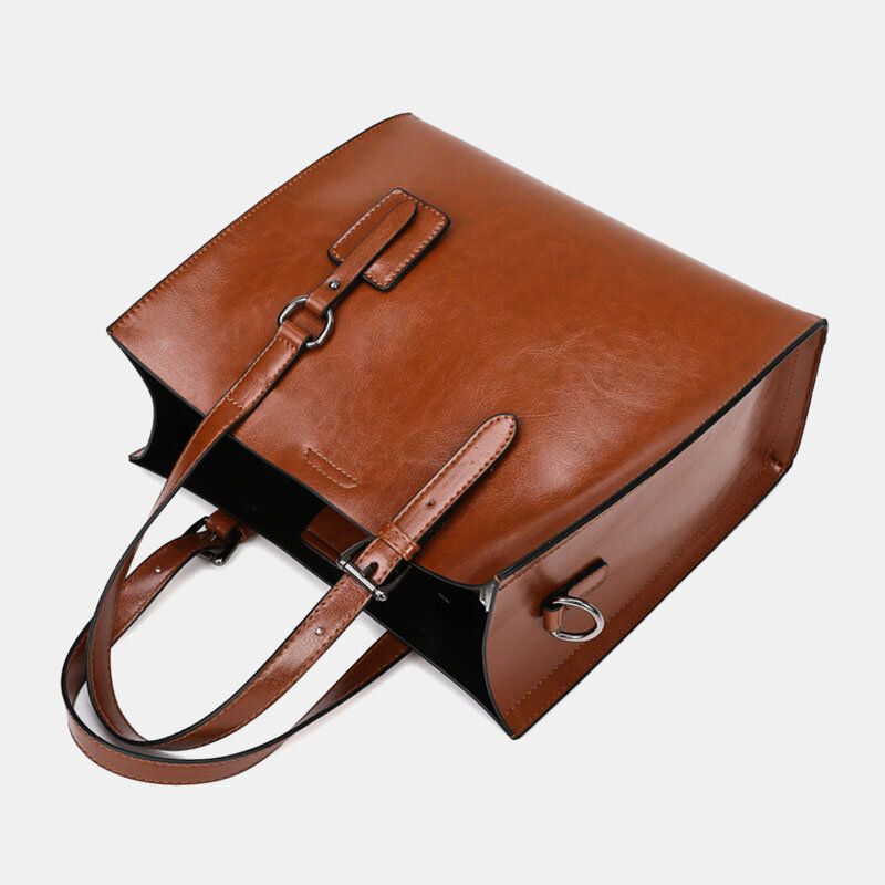 Damen Retro Große Kapazität Umhängetasche Handtasche Umhängetasche