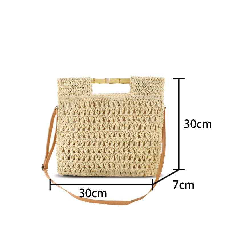 Damenstroh Elegant Holiday Crossbody Bag Convertible Strap Casual Beach Sweet Handtasche