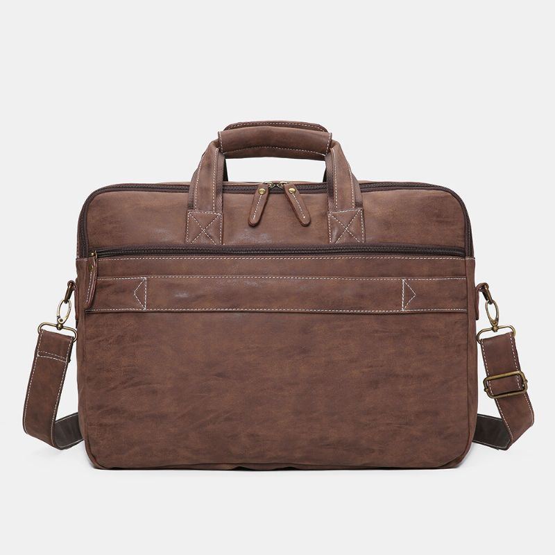 Ekphero Herren Multifunktions-lehrertasche Mit Mehreren Taschen Vintage Große Kapazität 15.6-zoll-laptoptaschen Aktentaschen Umhängetasche Umhängetasche Handtasche