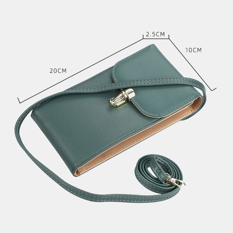 Frauen 4 Kartenfächer 6.5 Zoll Handyhalter Solide Lässige Handytasche Brieftasche