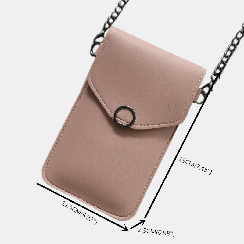 Frauen 6.3 Zoll Touchscreen Kette Casual Handytasche Umhängetasche Umhängetasche