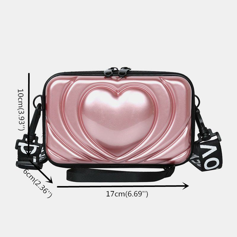 Frauen 6.5 Zoll Love Solid Trunk Phone Bag Umhängetasche