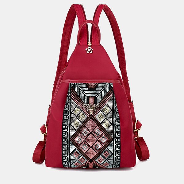 Frauen-art-und Weiseelefant-muster-stickerei-niedlicher Kasten-beutel-rucksack